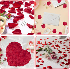 2200PCS Artificial Flower Petals Fake Rose Petals for Romantic Night,Wedding,Pro