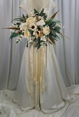 Late Winter Boho Faux Silk Wedding Bouquet