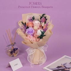 Rosaura Preserved Flowers Bouquets, flowers for Delivery Prime, Forever Pink