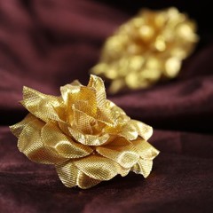 50Pcs Golden Artificial Silk Rose Flowers for Wedding and Home Decor