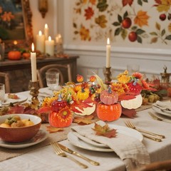 winemana Fall Decorations for Home – Set of 6 Artificial Pumpkins Mixed-4