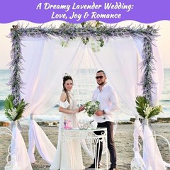 6ft Faux Lavender Garland – Purple Floral Decor for Weddings, 6ft-2pack