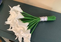 20 stem white calla lily wedding bouquet