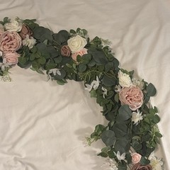 LINGS MOMENTS 6ft Garland, Dusty Rose, Pastel Pink, White