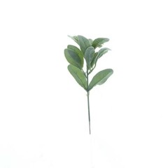 4 Frosted Green 12-Inch Artificial Flocked Lambs Ear LEAVES SPRAYS STEMS Party