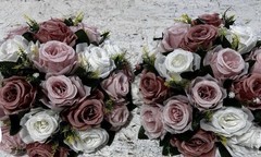 Set of 2 Fake Flower Balls Centerpieces Wedding Rose
