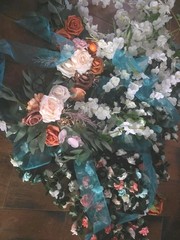 Floral Arch Decorations Set Wedding Shower Party Reception, Fall Colors + Teal