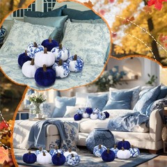 Geelin 12 Pcs Blue White Orange 3 inches (W) x 2.6 (H),