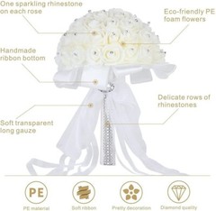 Ramo De Novia Flores Artificiales Decoracion Para Boda Matrimonio Accesorios NEW