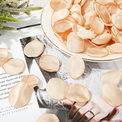 Whaline 600 Pcs Silk Rose Petals Champagne Gold Flower Petals Artificial Scatter