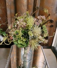 Professional Bridal Bridesmaids Bouquet Silk Botanical Succulent Fern Shoots
