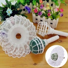 Decoration With Lace Flower Holder Foam Bouquet Wedding DIY Handle