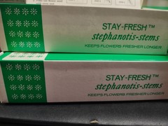 Stemson’s Stay-Fresh Stephanotis Stems White, 200 Pieces Absorbent Corsage Wires