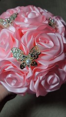 Handmade Bouquet for Quinceañera XV 21 eternal roses and butterflies