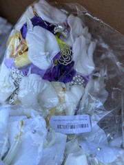 Bridal Bouquet, Wedding, Calla Lilies, Waterfalls, Water Drop Style-Purple