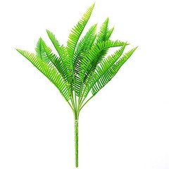 2 GREEN 19″ Faux Fern ARTIFICIAL LEAVES Greenery Stems Party Decorations