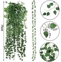 Fake Vines for Room Decor 24 Pack 168ft A-24pcs of Vines with 0 LED lights