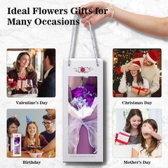 3 Roses Mothers Day Gift Flower Bouquet Gifts Delivery Purple Flower Set Her