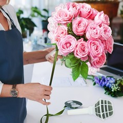 4Pcs Reusable Plastic Wedding Bouquet Holders for DIY Bridal Flower Handlers