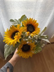 Wedding Bridal Bouquet Sunflower Set