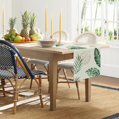 Tropical Palm Leaves Monstera Table Runner 13×72 Inch Summer Green Plant