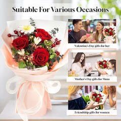 Mothers Day Rose Gifts for Mom,Birthday Women,Preserved Red