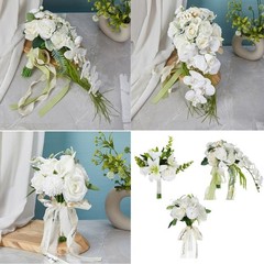 Elegant White Artificial Flower Ensembles for Celebration and Home Ambiances
