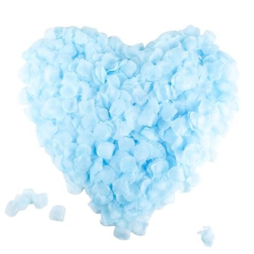 CODE FLORIST 2200 PCS Silk Flower Rose Petals for Wedding 2 Inch Light Sky Blue