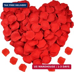 1200 PCS Artificial Silk Rose Petals Decoration for Romantic Night, Wedding, Eve