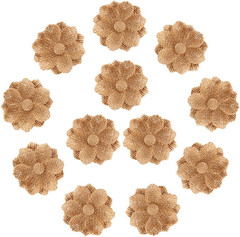 Natural Burlap Flowers Handmade Burlap Rose for Wedding Decoration and Floral Cr