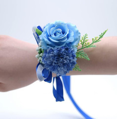Rose Flower Corsage and Boutonniere Set 2,Handmade Silk Flowers Corsage Wrist…