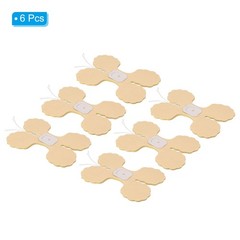 6Pcs 9.8ft Four-Leaf Paper Flower Garland Hanging Streamers Beige