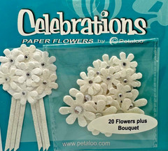 Paper Flower by Petaloo Adorable Bouquet plus 20 flowers Celebrations Cards
