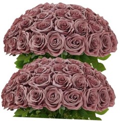 100 Pcs Artificial Roses Bulk Silk Dusty Rose Roses for Wedding Dustyrose