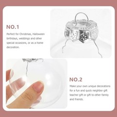 24PCS Mini Iridescent Ornaments Balls Plastic, Clear Plastic Fillable Ball