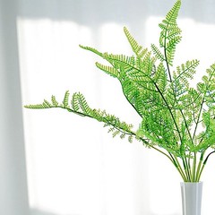 2 Green 19″ Faux Asparagus Fern Artificial Leaves Greenery Stems Party Supplies