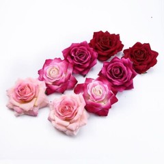 50pcs 10CM Big Artificial Rose Flower Christmas Decor Wedding Bridal Accessories