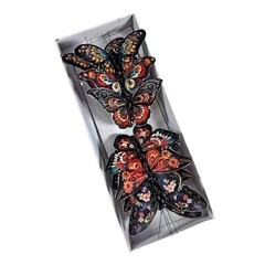 Cartanfill-Artificial Butterfly Decorations Set, 12 Pieces, 6 Colors, B-black