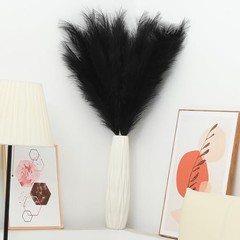 43″ Pampas Grass Tall – 8 PCS Faux Pampas Grass Decor Artificial Pampas Black