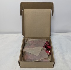 ANSOFI Artificial Floral Red Rose with Gold Leaf Corsage / Boutonniere Set of 6