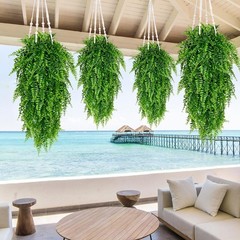 10pcs Artificial Hanging Plants Flowers Outdoor Fake Fern Garland Wedding Decor