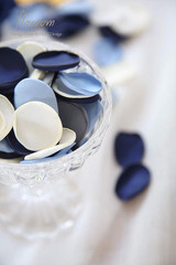 300pcs Rose Petals Dusty Blue Navy Faux Silk Flower Petals for Wedding Flower Gi