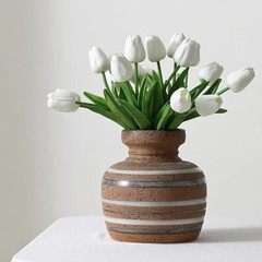 30pcs Real Touch Tulips PU Artificial Flowers, Fake Tulips Flowers for