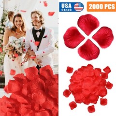 1000/2000 PCS Rose Petals, Fake Red Rose Petal, Artificial Silk Rose Petals USA