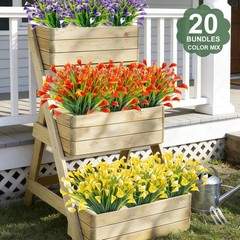 TURNMEON 20 Bundles Calla Lily (400 Heads) Artificial Flowers for Outdoors, Fake