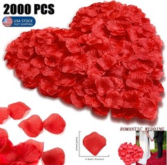 1000/2000 PCS Rose Petals, Fake Red Rose Petal, Artificial Silk Rose Petals USA