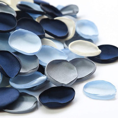 300pcs Rose Petals Dusty Blue Navy Faux Silk Flower Petals for Wedding Flower Gi