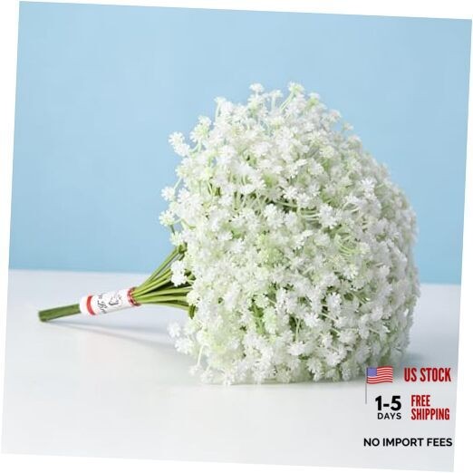60 Pcs Babys Breath Artificial Flowers White Baby Breath Flowers Bulk,Real