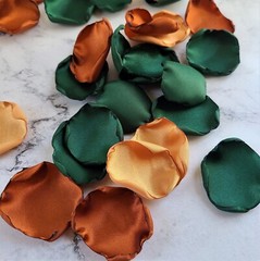 Emerald, Terracotta Rose Petals for Flower Girl Toss, Boho Fall Wedding Decor