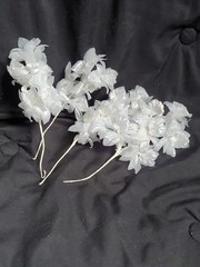 Wedding Floral Bundle Of 33 Pieces/white/Ivory/Iridescent/Picks/Stems/Flower/Lot